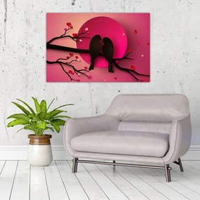 Tablou - Păsări îndrăgostite (90x60 cm)
