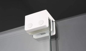 Paravan dus glisant 90x195cm, sticla securizata 6 mm, alb mat, Deante Prizma 900x1950 mm, Alb mat