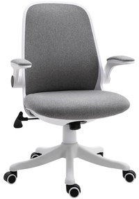Vinsetto Fotoliu de birou Silla de Escritorio Basculante Altura Ajustable Reposabrazos Elevable 62,5x60x94-104 cm Gris | Aosom Romania