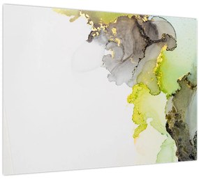 Tablou pe sticlă - Arta abstractă în cerneală (70x50 cm)