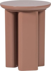 Măsuță auxiliară rotundă cu aspect lucios ø 40 cm Orivo – WOOOD