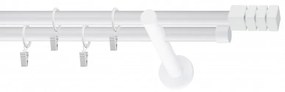Galerie dubla PICIOR UNIVERSAL NORDIC INOX dubla 19/19 - ALB (Alege marime: 280 cm)