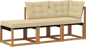 vidaXL Unități de canapea modulară de exterior 3 Bucată natural