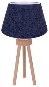Lampă de masă Duolla BOUCLE 1xE27/15W/230V d. 28 cm albastru/lemn