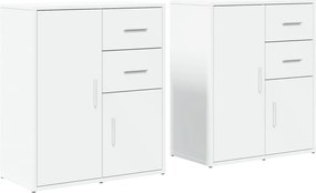 vidaXL Dulapuri, 2c., alb, 60x31x70 cm, lemn prelucrat