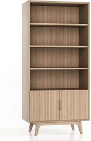 Etajera lemn masiv Brooklyn Dubla, 100 × 45 × 198 cm
