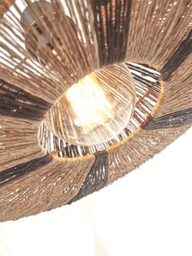 Lustra/Pendul eco din iuta Iguazu S disc 40cm, bl/nat