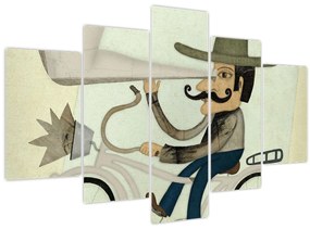 Tablou - Astronom pe bicicletă (150x105 cm)