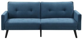 Supermobel Canapea extensibila CORNER, 200x83x86, albastru + taburet