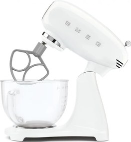 Mixer planetar SMEG SMF15WHEU, 1000 W, 4,8 l, 10 viteze, Actionare directa, Alb