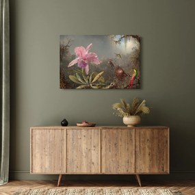 Tablou - Martin Johnson Heade, Cattleya Orchid and Three Hummingbirds, reproducere (90x60 cm)