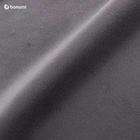 Pat dublu gri închis tapițat cu spațiu de depozitare și somieră 160x200 cm Miley – Micadoni Home