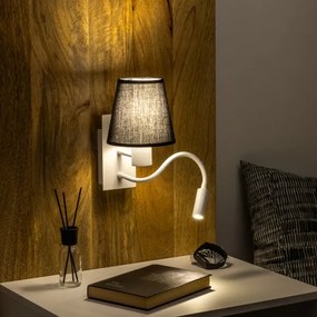 Lampă LED de perete Brilagi NUBILA 1xE27/25W/230V + LED/3W alb/negru