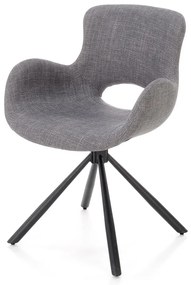 Scaun de bucaterie Kade, gri/negru