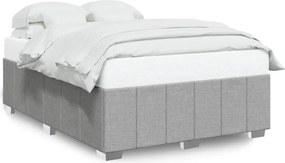 vidaXL Cadru de pat fără saltea, gri deschis, 140x200 cm, textil