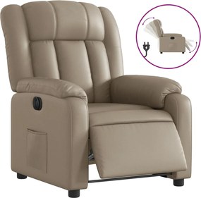 vidaXL Fotoliu rabatabil electric, cappuccino, piele ecologică