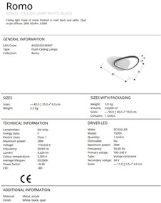 Plafoniera LED design modern Romo