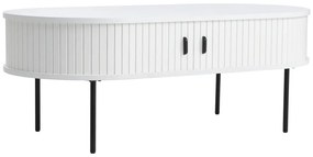 Măsuță de cafea albă cu aspect de lemn de stejar 60x120 cm Nola – Unique Furniture