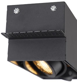 Spot inteligent îngropat negru fără ramă 2 lumini inclusiv Wifi GU10 - Oneon Honey