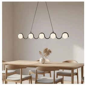 Lustră suspendată pe cablu SINUS 5xG9/8W/230V, negru