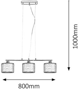 Rabalux 2630 - Lampa suspendata ANASTASIA 3xE27/60W