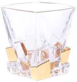 Set pahare de whisky Bohemia Crack Gold, 6 buc., 310 650458