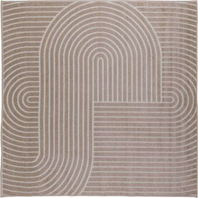 vidaXL Covoare de zonă Pătrat PALMERAS Bej 240 x 240 cm Poliester