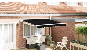 vidaXL Pergolă Retractabilă Automată Neagră 300 x 250 cm