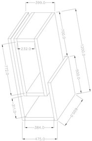 Masă de cafea Bilsby Typ 97 (molid + gri). 1030343