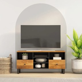 Comoda TV, 100x33x46 cm, lemn masiv de mango si lemn compozit