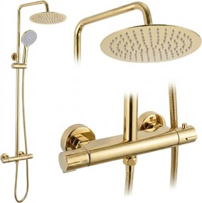 Set de duș fără pipă cu termostat Rea Lungo Gold