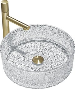 Mexen Dema chiuvetă de sticlă pe blat 39 x 39 cm, transparentă - 24043900
