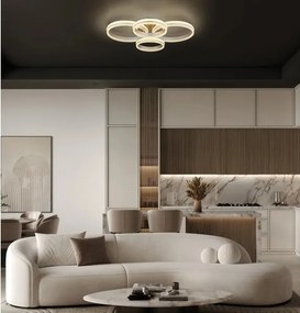 Globo 67377-90 - Plafonieră LED dimerizabilă FRANCINE LED/90W/230V argintie + telecomandă