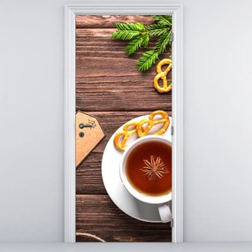 Fototapet pentru ușă - Cana cu decorațiuni (95x205cm)