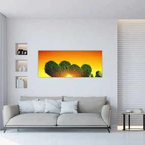 Tablou - Inima în coroanele copacilor (120x50 cm)