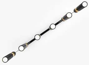 Lustră pe cablu Jupiter 2005 ALAS 6xGU10/10W/230V negru/auriu