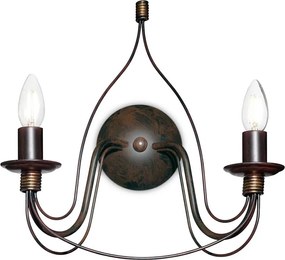 Ideal Lux - Aplică de perete CORTE 2xE14/40W/230V maro/patină
