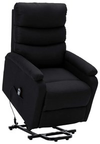 vidaXL Fotoliu cu ridicare, negru, material textil