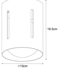 Plafonieră de design aurie - Yana