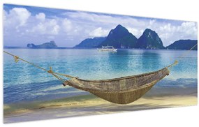 Tablou - Hamac pe plajă (120x50 cm)