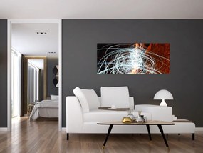 Tablou cu valuri de lumini (120x50 cm)