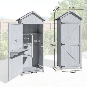 Outsunny căsuță dulap depozitare unelte exterior | Aosom Romania