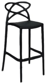 SCAUN BAR INFINITY -POLIPROPILENA-HORECA - NEGRU