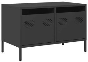 851232 vidaXL Dulap TV, negru, 68x39x43,5 cm, oțel laminat la rece