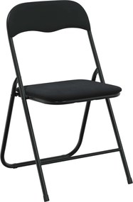 vidaXL Scaun pliant 8 pcs Negru 48 x 44 x 78 cm Catifea