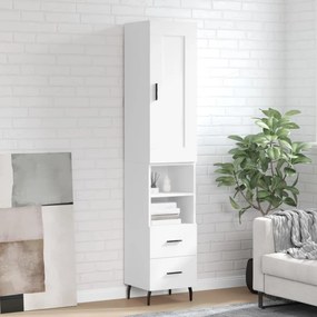 vidaXL Dulap înalt, alb, 34,5x34x180 cm, lemn prelucrat