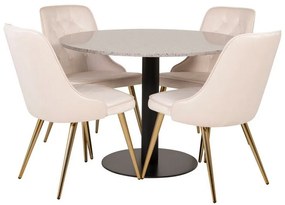 Set de mese Dallas 113974cm, Numărul de locuri: 4, Rotund, Stil: Modern clasic