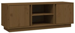 Comoda TV, maro miere, 110x35x40,5 cm, lemn masiv de pin 1, maro miere