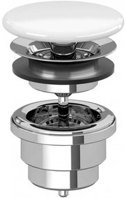Pachet lavoar pe blat Villeroy&amp;Boch Artis si ventil ceramic fix, 41794301+68080001