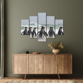 Tablou pinguini în ocean (150x105 cm)